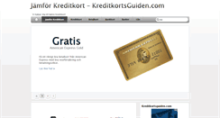 Desktop Screenshot of kreditkortsguiden.com