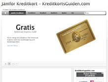Tablet Screenshot of kreditkortsguiden.com